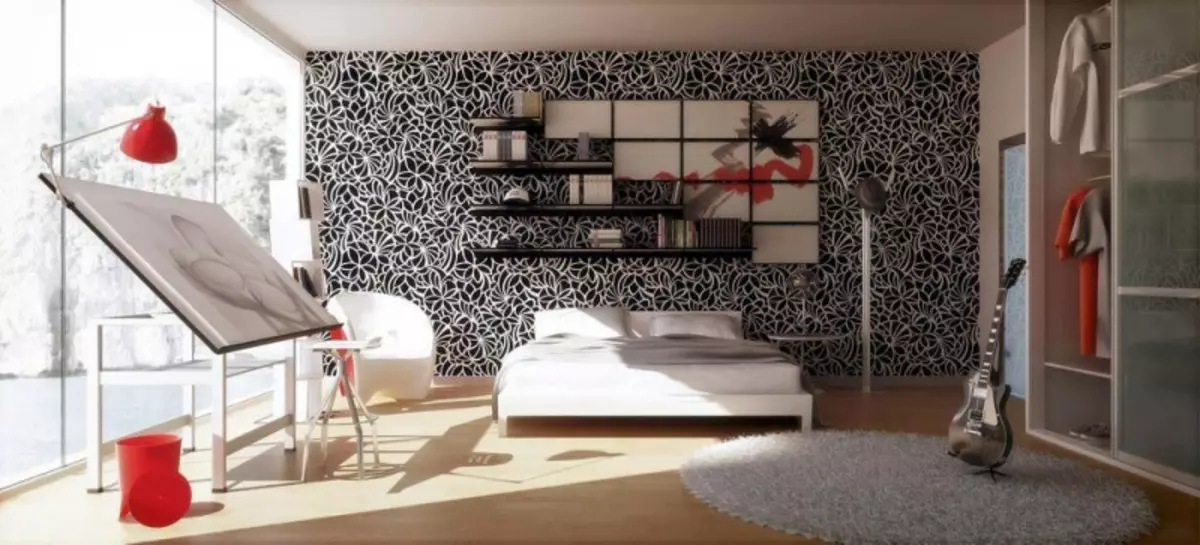Black White Wallpaper: Foto im Inneren, schwarzer Hintergrund, weiß mit schwarzem Muster, schwarz mit weißem Muster, golden mit Blumen, schwarzer Freitag, Video