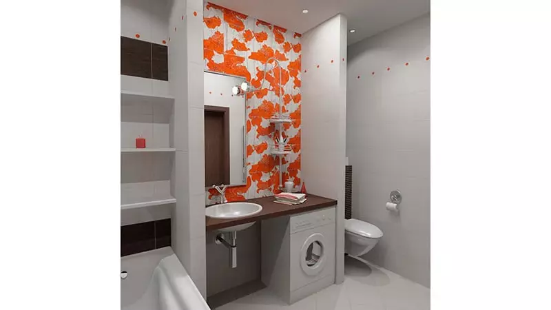 Nischen im Badezimmer: Foto-Montageregale aus Trockenmauer