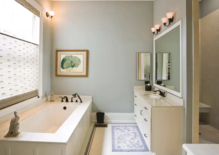 ¿Cómo separar el baño, excepto los azulejos?