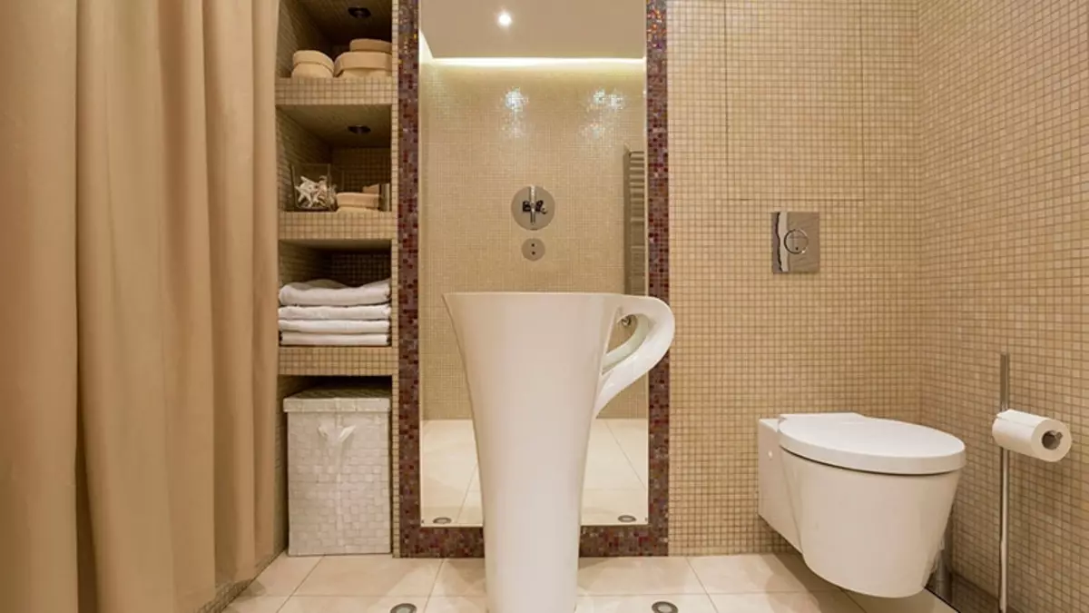 Afwerking van badkamers en toilette: foto voorbeelde