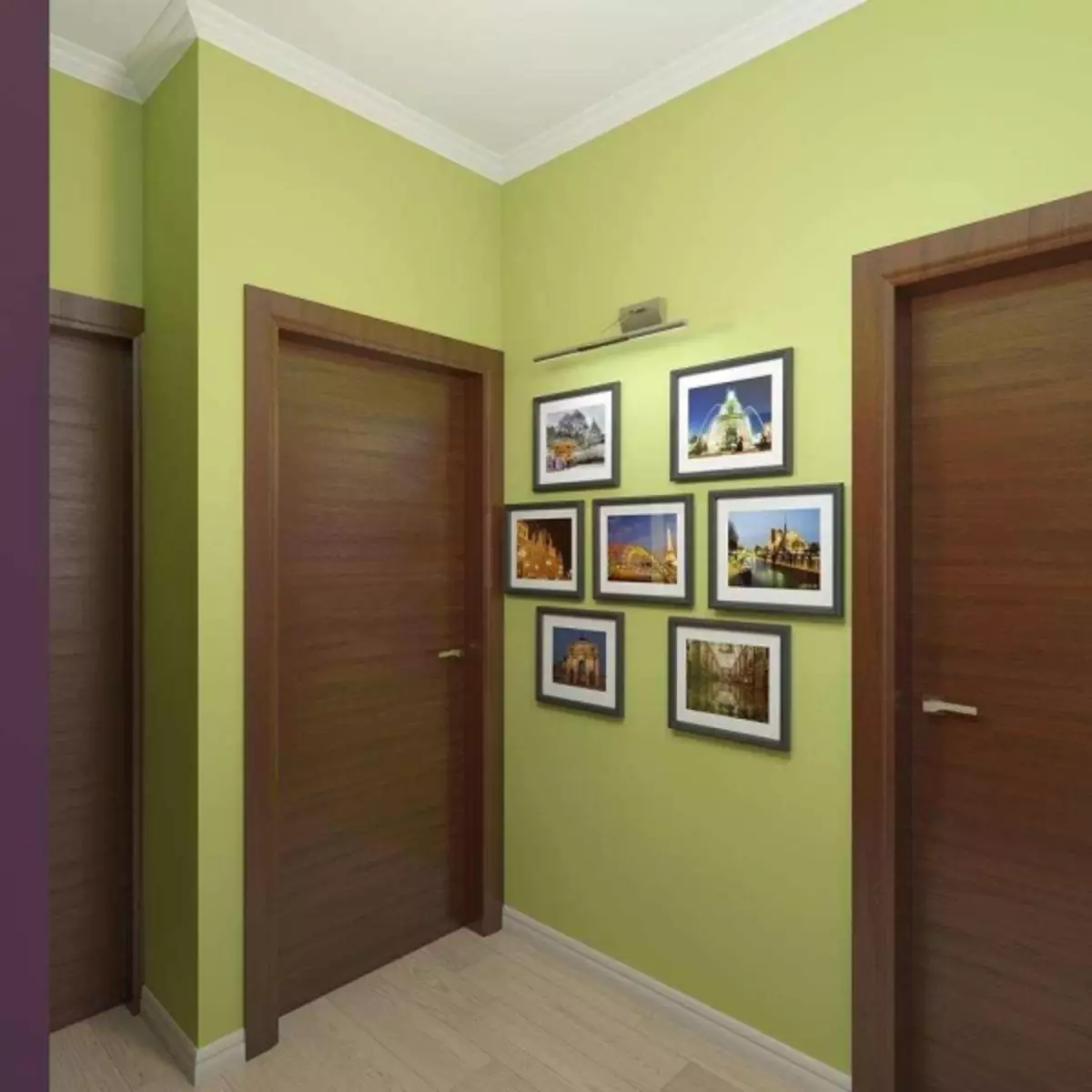 Wallpaper in einem Korridor in der Wohnung Foto: Steinveredelung, für einen kleinen schmalen Korridor, der in Kraushchev entscheidet, für die Flüssigkeiten des Flurs, Video