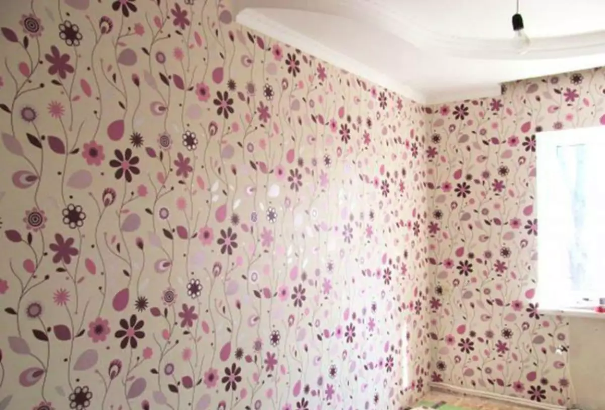花と壁紙：インテリアの中、壁、大きいポピー、バラ、マイナーブーケ、白牡丹、3 d赤とピンク、水彩、ビデオ