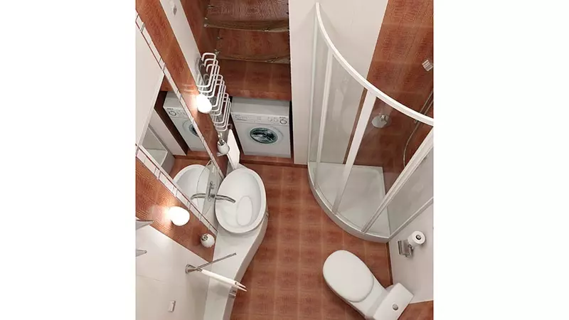 تعمیر حمام: عکس از اندازه اتاق کوچک