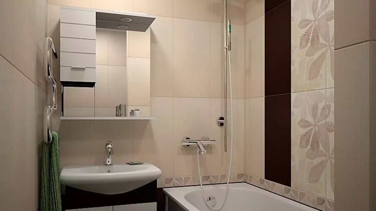 बाथरूम की मरम्मत: छोटे कमरे के आकार का फोटो