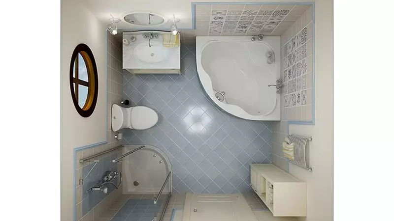 Banyo tamiri: küçük oda boyutu fotoğrafı