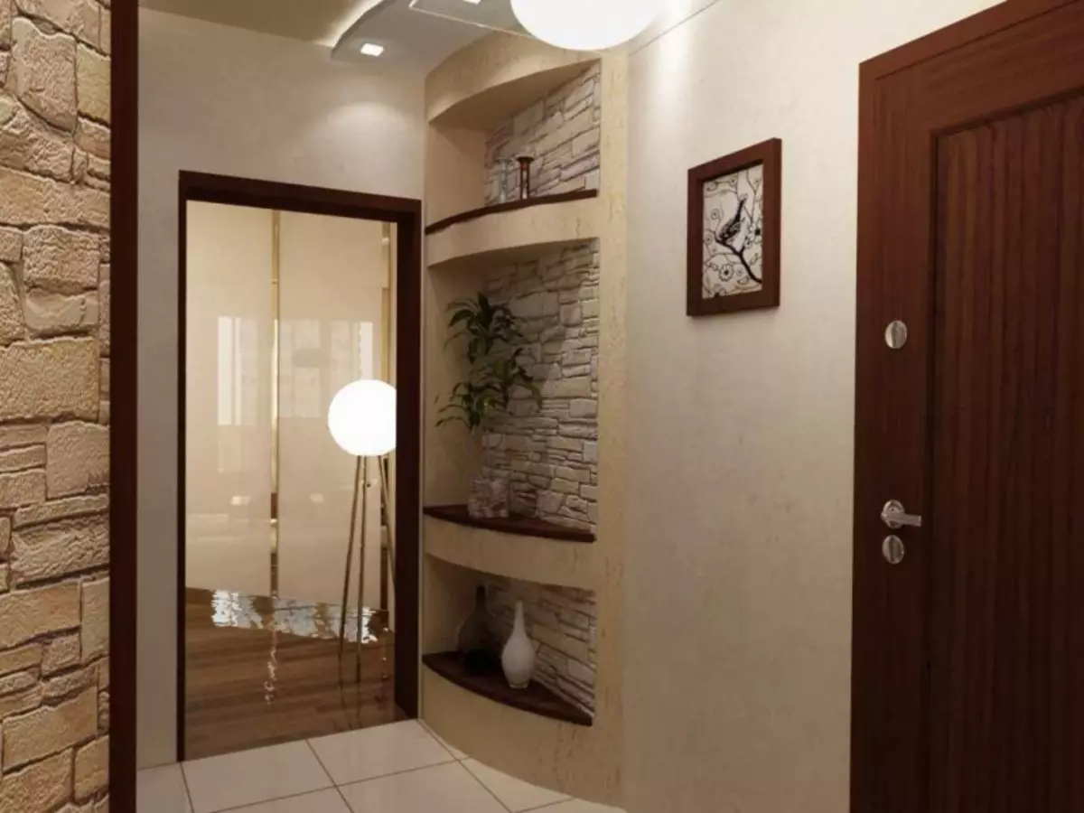 Wallpapers στο διάδρομο στο διαμέρισμα Φωτογραφία 2019: Για το διάδρομο, το σχεδιασμό, τις σύγχρονες ιδέες των εσωτερικών χώρων, μοντέρνα, τι να πάτε, επιλογές, υγρό σε μικρό, βίντεο