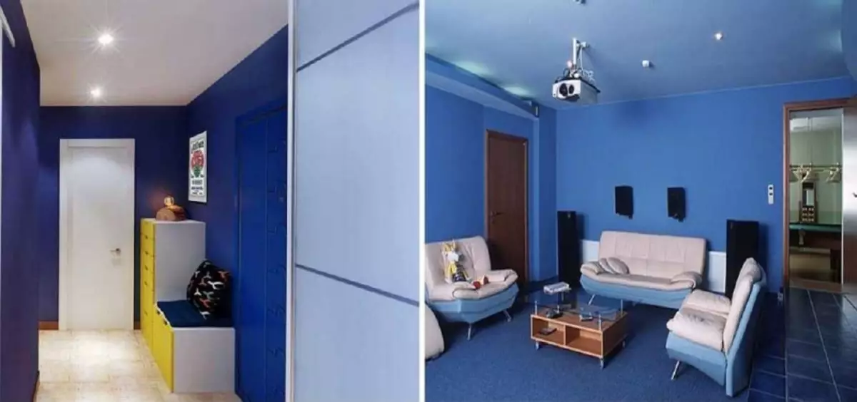 Wallpaper ing lorong ing foto apartemen 2019: Kanggo koridor, desain, interiors modern, modern, apa sing kudu dilalekake, opsi, cair ing cilik, video