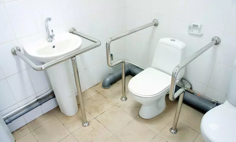 Mga handrail para sa may kapansanan sa banyo at banyo