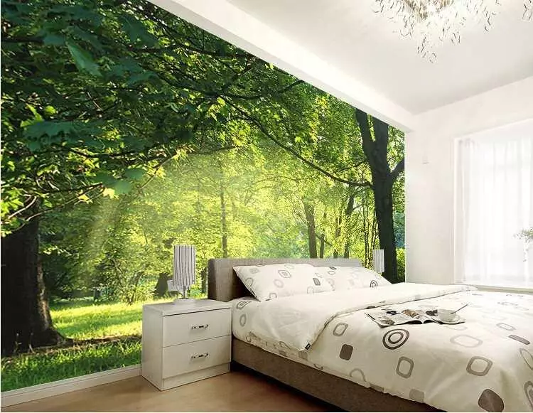 Wallpaper kamar tidur: Foto untuk dinding ruangan, kecil, selesai indah, cara mengatur, 3d, ide, koleksi, opsi kaca, marburg, video