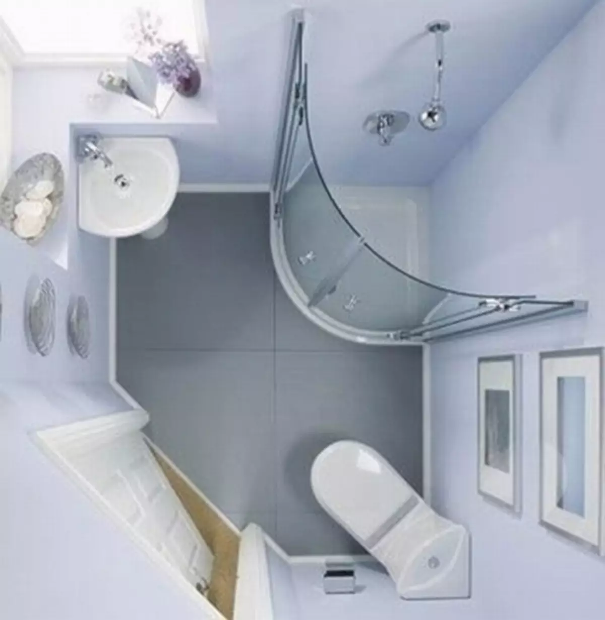 浴室布局 - 选项和解决方案