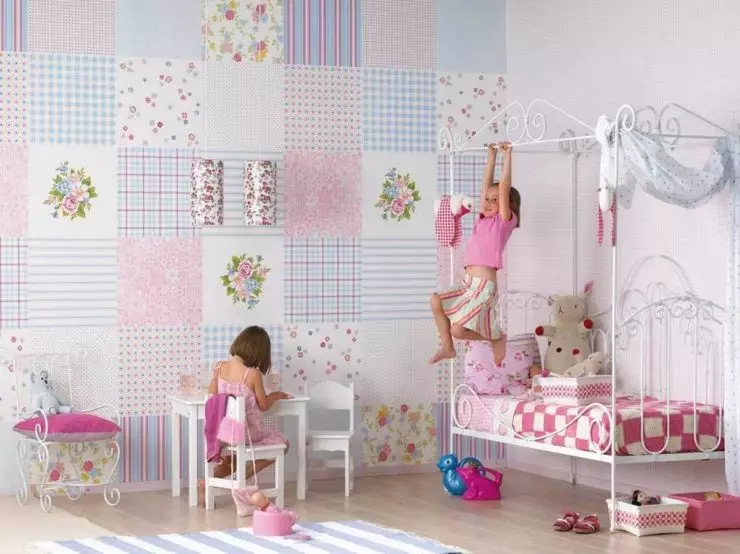 Fons de pantalla en una habitació infantil - 110 fotos de les millors idees de disseny. Preparació i opcions de combinació.