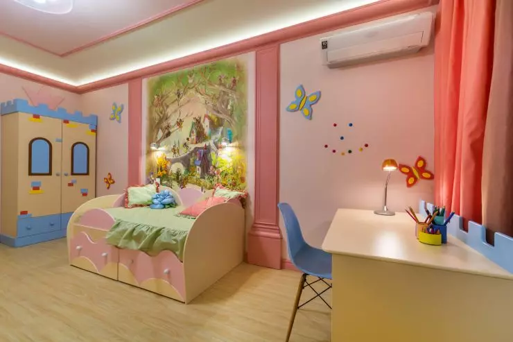 Llit a la sala infantil - 120 fotos de les millors opcions per al nen i les nenes