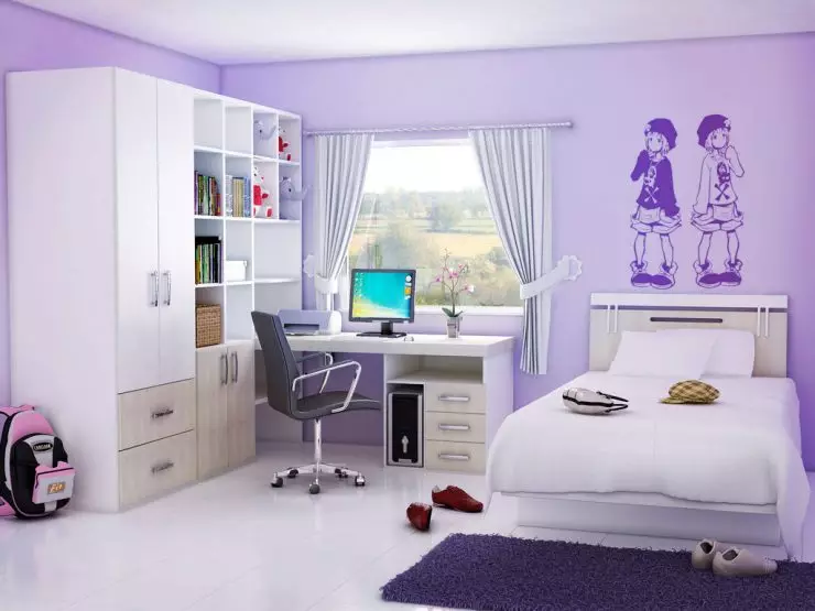一個女孩的兒童房 - 90最佳設計照片。顏色和風格的完美組合！