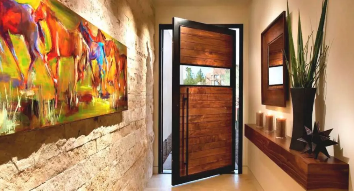 Zaključna hodnik z dekorativnim kamnom in ozadje Foto: Ozadje za kamen, opeke, video