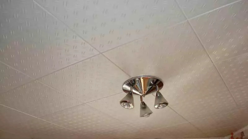 Tuile de plafond en polystyrène sans coutures: instructions d'installation de la photo