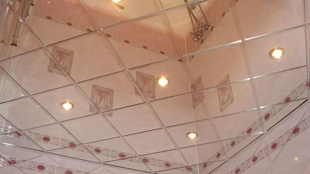 バスルームのミラー天井：写真の例