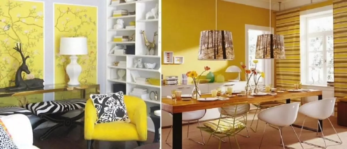 Жълти тапети: снимка в интериора, златен за стени, книга, цветове, блондинка, какъв цвят мебели годни в жълт тапет, видео