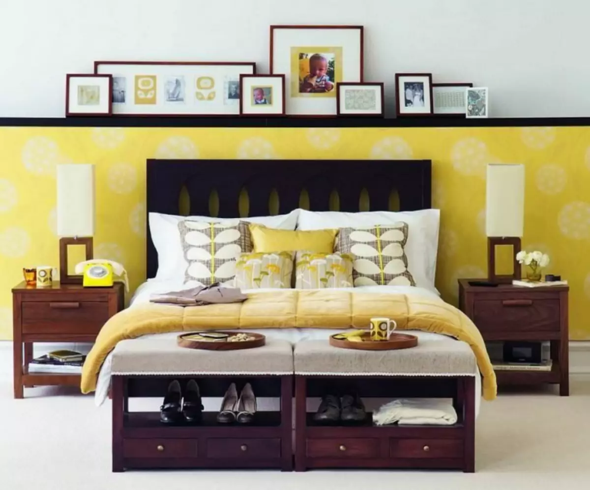 Gule bakgrunnsbilder: Foto i interiøret, gylden for vegger, bok, farger, blond, hvilke fargemøbler passer til gult tapet, video