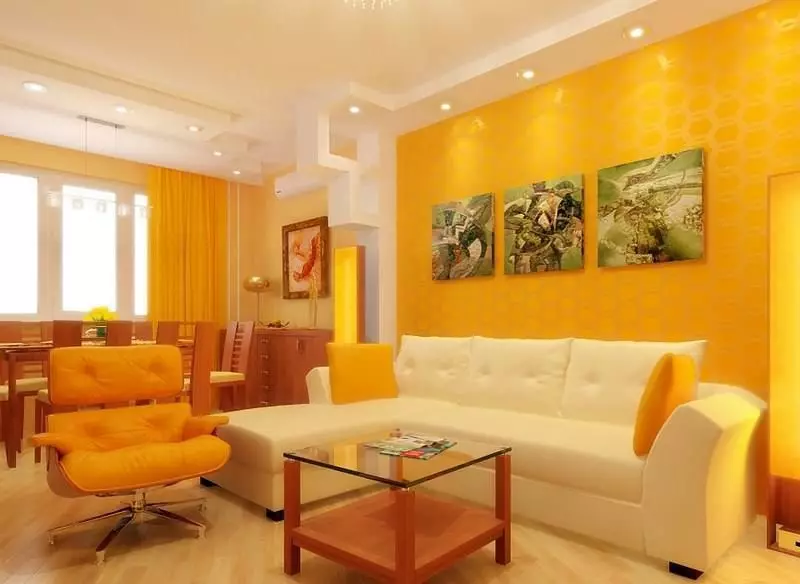 Wallpaper Kuning: Foto Di Interior, Emas Untuk Dinding, Buku, Warna, Pirang, Apa Perabot Warna Cocok Untuk Wallpaper Kuning, Video