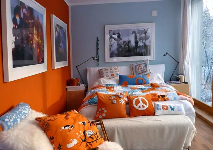 寝室の壁紙選択：デザイン、写真、組み合わせオプション