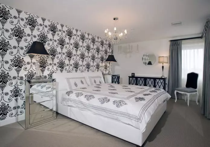Sélection de papier peint de chambre à coucher: design, photo, combinaison options