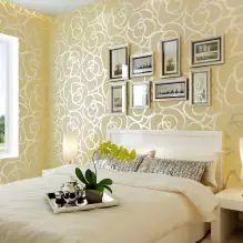 Sélection de papier peint de chambre à coucher: design, photo, combinaison options