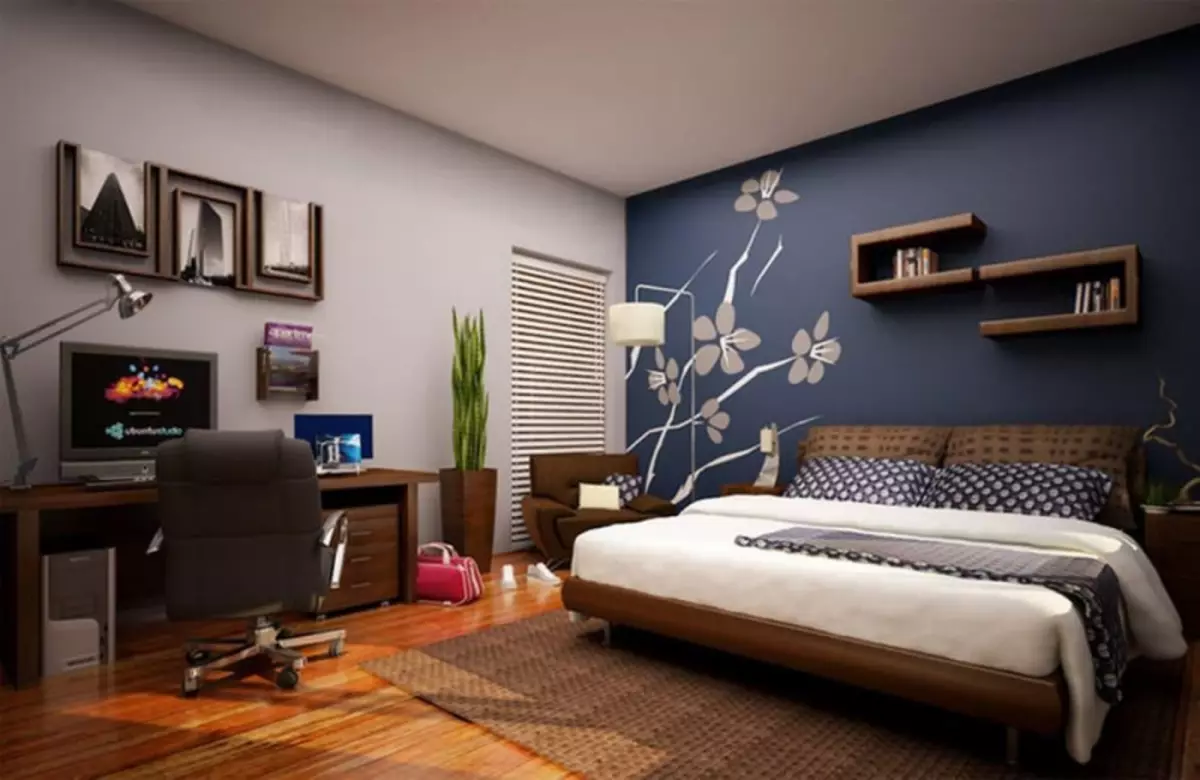 Azul Papel de Parede: Foto para paredes, no interior, cor escura, fundo branco, sala com ouro, preto com flores, cinza, azul, verde, vídeo