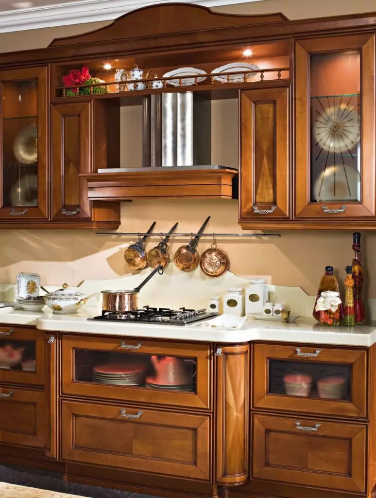 What technique can be placed in the upper tiers of the kitchen?