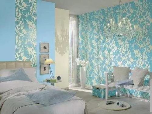Тиркизни позадини: слика во внатрешноста, за боја на ѕидови, со кафеава шема, соба, бела тиркизна со цвеќиња, завеси во спалната соба, беж, видео