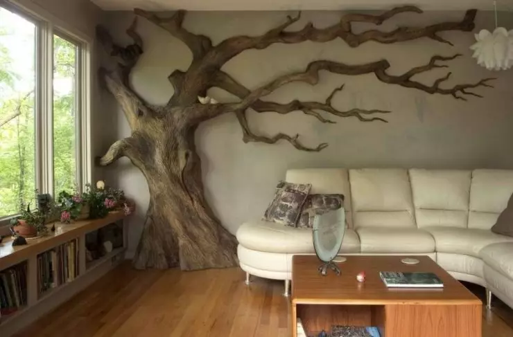 Dekoratiivne puu interjööri - 75 fotot disaini valikud