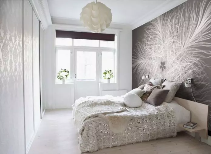 Design de quarto com papel de parede cinza: 70 melhores fotos no interior