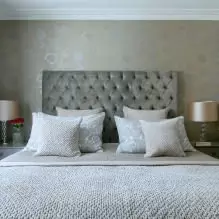 Desain pangkeng nganggo wallpaper abu: 70 poto anu paling saé dina interior