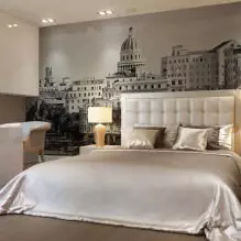 Design de chambre à coucher avec fond d'écran gris: 70 meilleures photos à l'intérieur