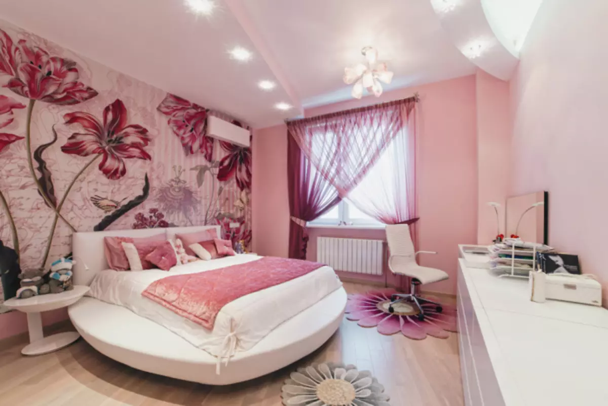 Design a parete in camera da letto: scelta del colore, opzioni di finitura, 130 foto all'interno