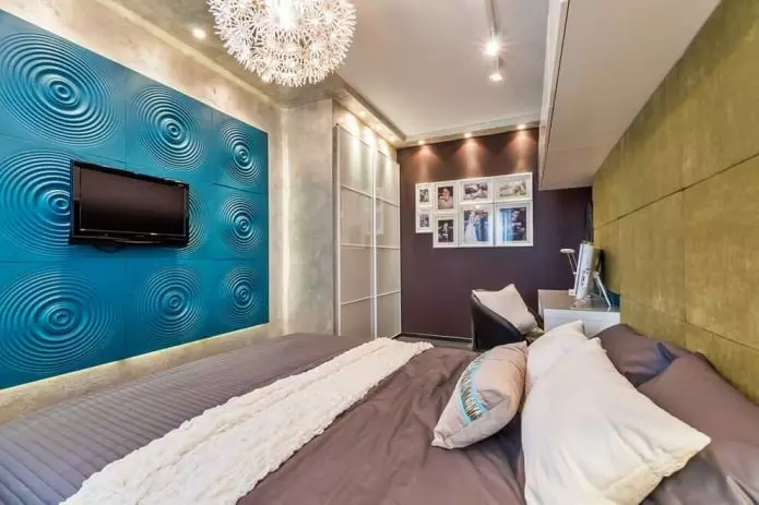 Nástenný dizajn v spálni: výber farieb, dokončovacie možnosti, 130 fotografií v interiéri