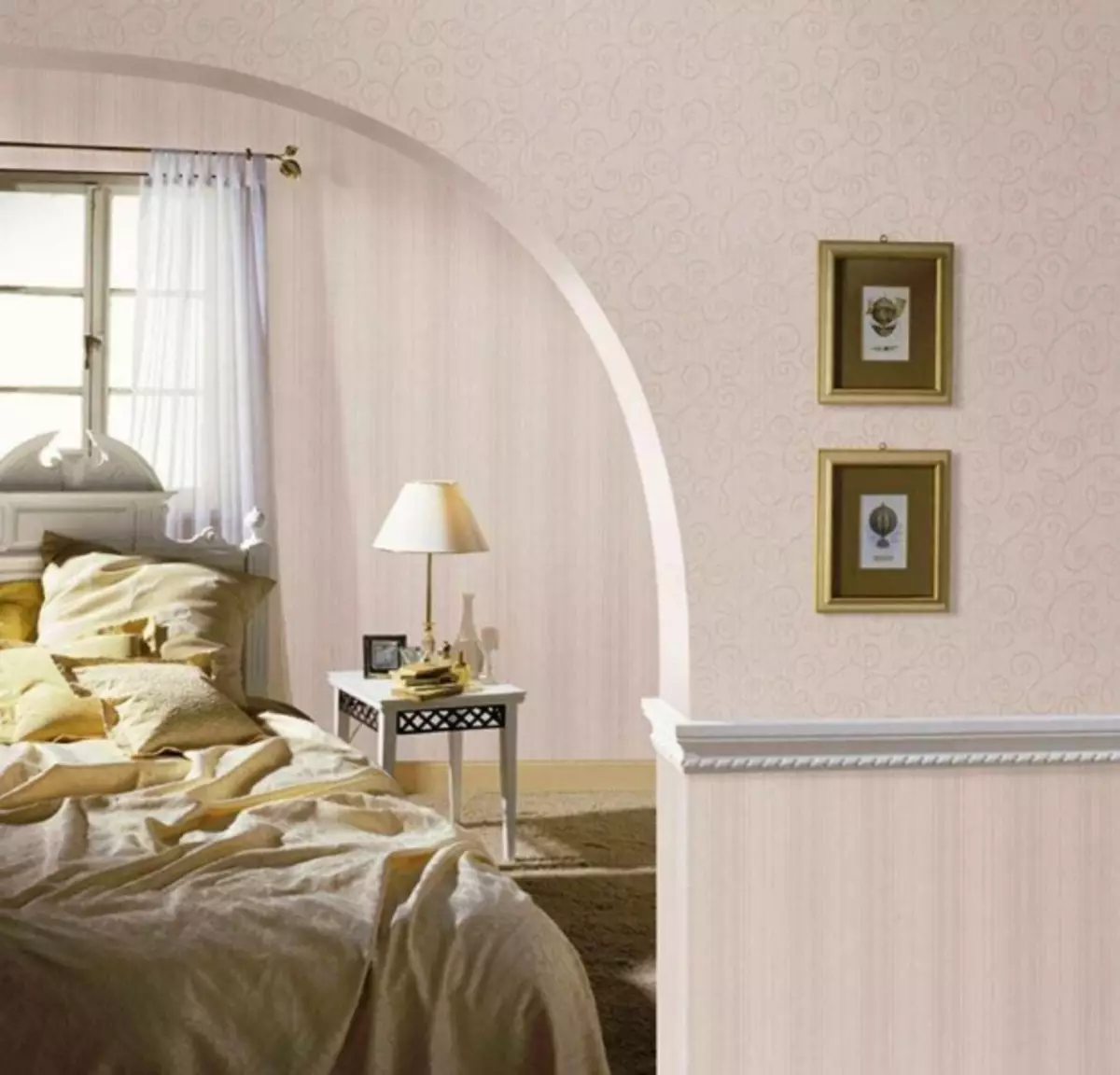 Interior Bilik Tidur Dengan Dua Jenis Wallpaper: Cara Menghukum, Foto, Gabungan, Pemilihan Warna, Sahabat, Contoh untuk Bilik Tidur, Reka Bentuk, Bagaimana Pergi, Video