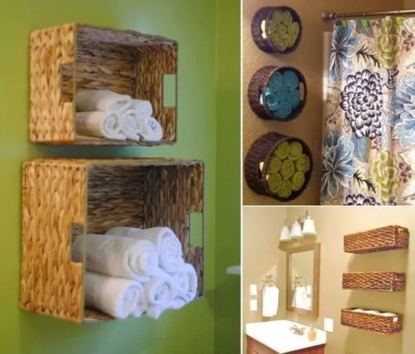 Shelves in the bathroom - optimize space