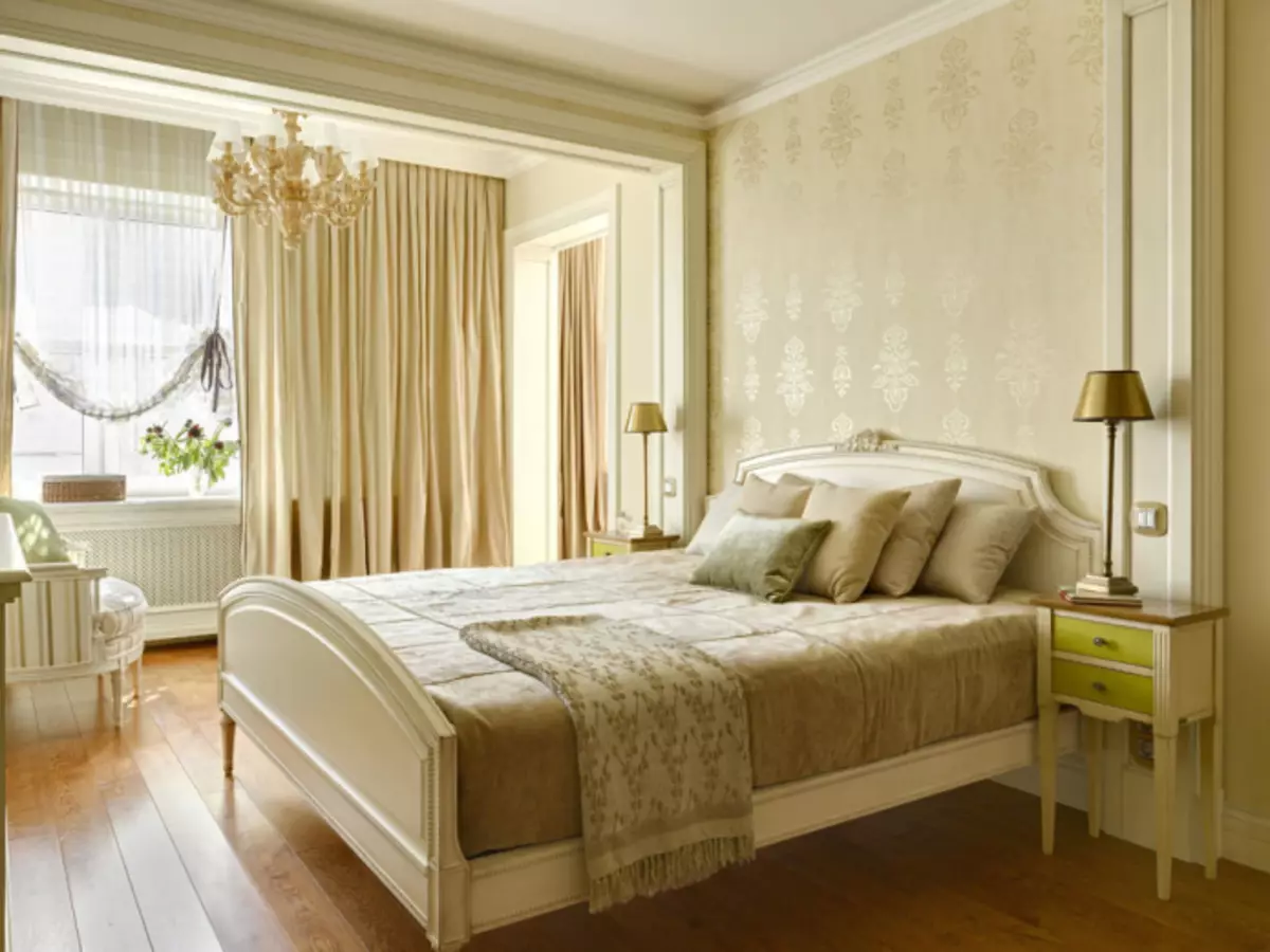 Tonuri ușoare în interiorul dormitorului: caracteristici de design cameră, 55 de fotografii