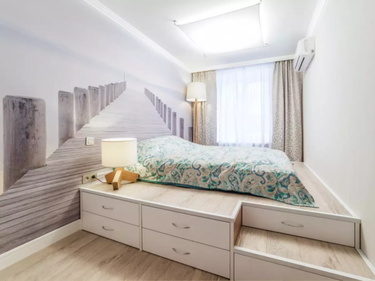 Tonuri ușoare în interiorul dormitorului: caracteristici de design cameră, 55 de fotografii