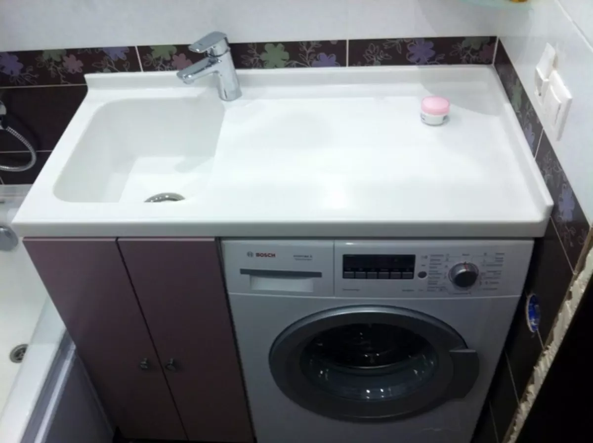 мебель для ванной столешница под стиральную машину с раковиной