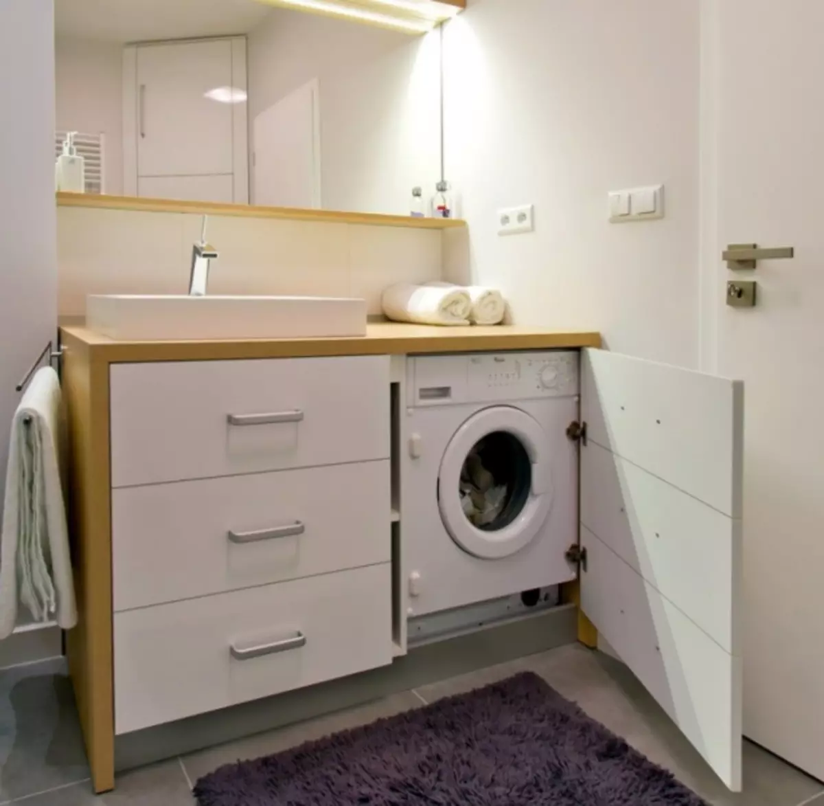 Cabinet cu chiuvetă sub mașina de spălat