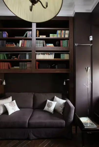 Chocolate Living Room - Larawan ng isang hindi pangkaraniwang kumbinasyon sa loob ng living room