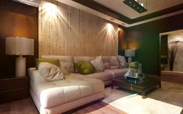 Sala de chocolate - foto de uma combinação incomum no interior da sala de estar