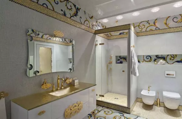 મોઝેઇક સાથે બાથરૂમ ડિઝાઇન - પ્લસ અને વિપક્ષ ચર્ચા કરો