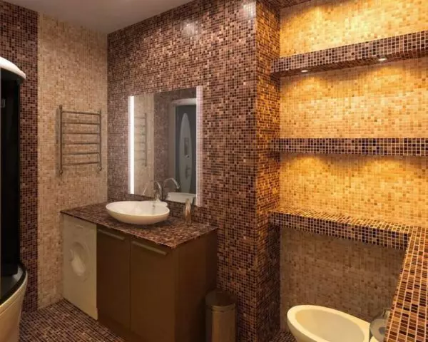 Vonios kambario dizainas su mozaika - aptarti pliusus ir trūkumus