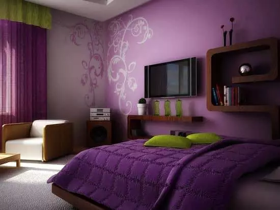 خلفية في غرفة النوم تصميم الصورة: لارتداء الجدران، مع مختلف، لغرفة صغيرة، ملصقات مع خلفيات صور، الأفكار الحديثة، منتجات جديدة، فيديو