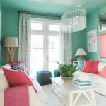 Тарҳи дохилӣ дар рангҳои Turquoise: