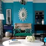 Тарҳи дохилӣ дар рангҳои Turquoise: