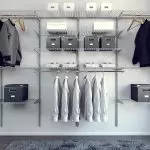 Jenis sistem penyimpanan lemari pakaian dan opsi untuk peralatan mereka | +62 foto