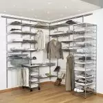 Types of wardrobe storage systems and options for their equipment | +62 photos